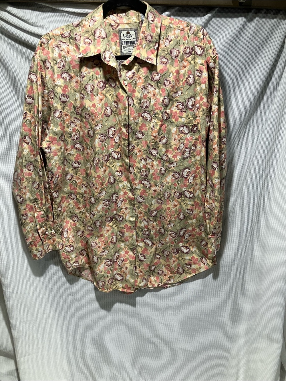 Charming Charlie Floral Button-Down Shirt in Multicolor